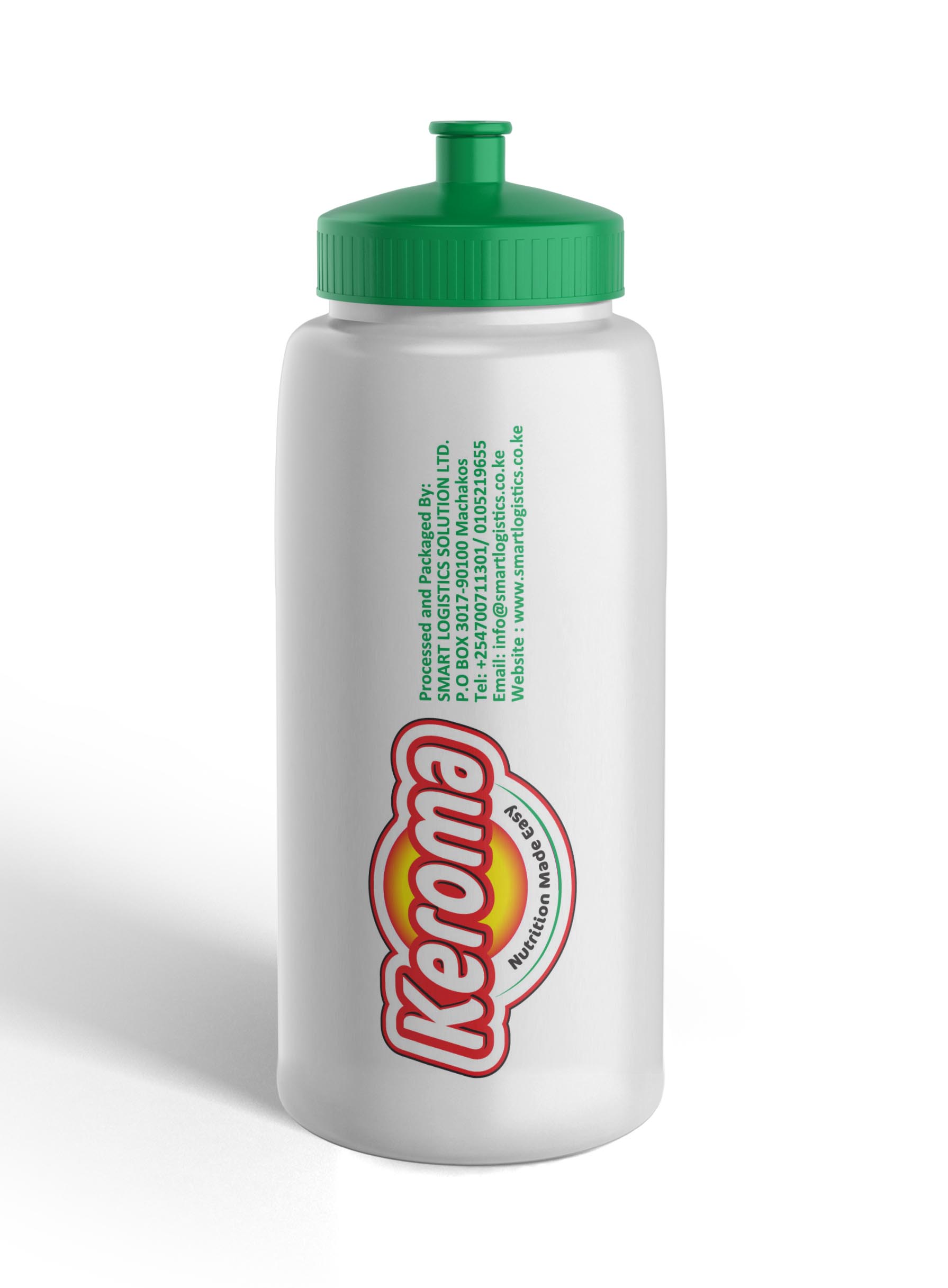 Keroma branding on a bottle