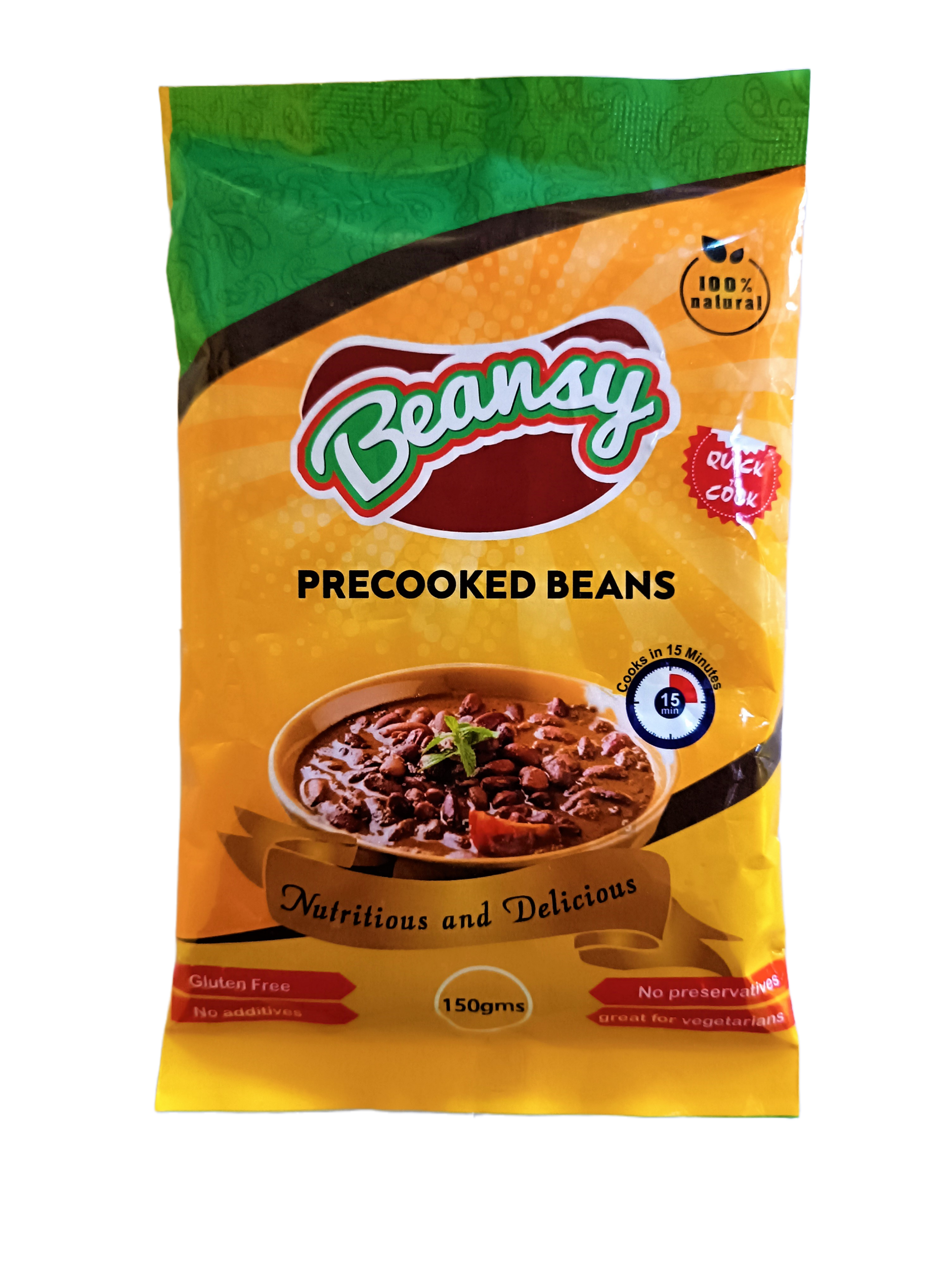 Beansy precooked and dehydrated beans pack