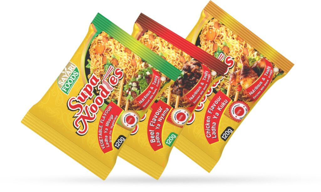Supa Noodles 120g packs in three flavours